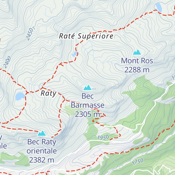 Map of Bec Barmasse