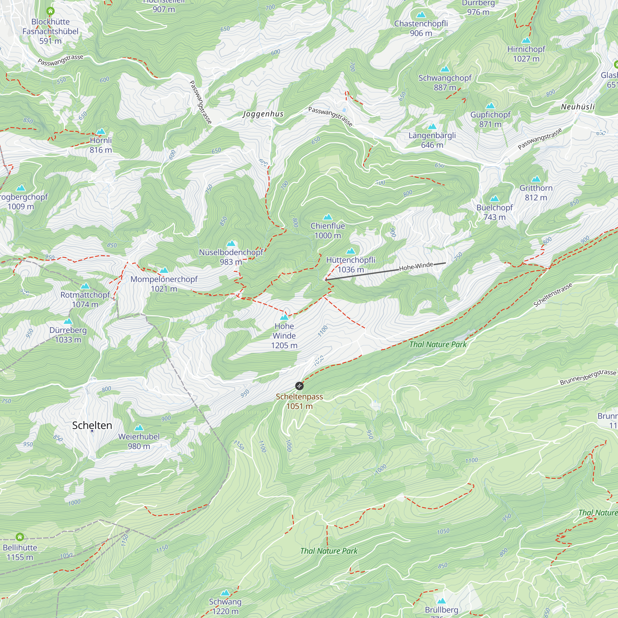 Skihütte Hohe Winde map