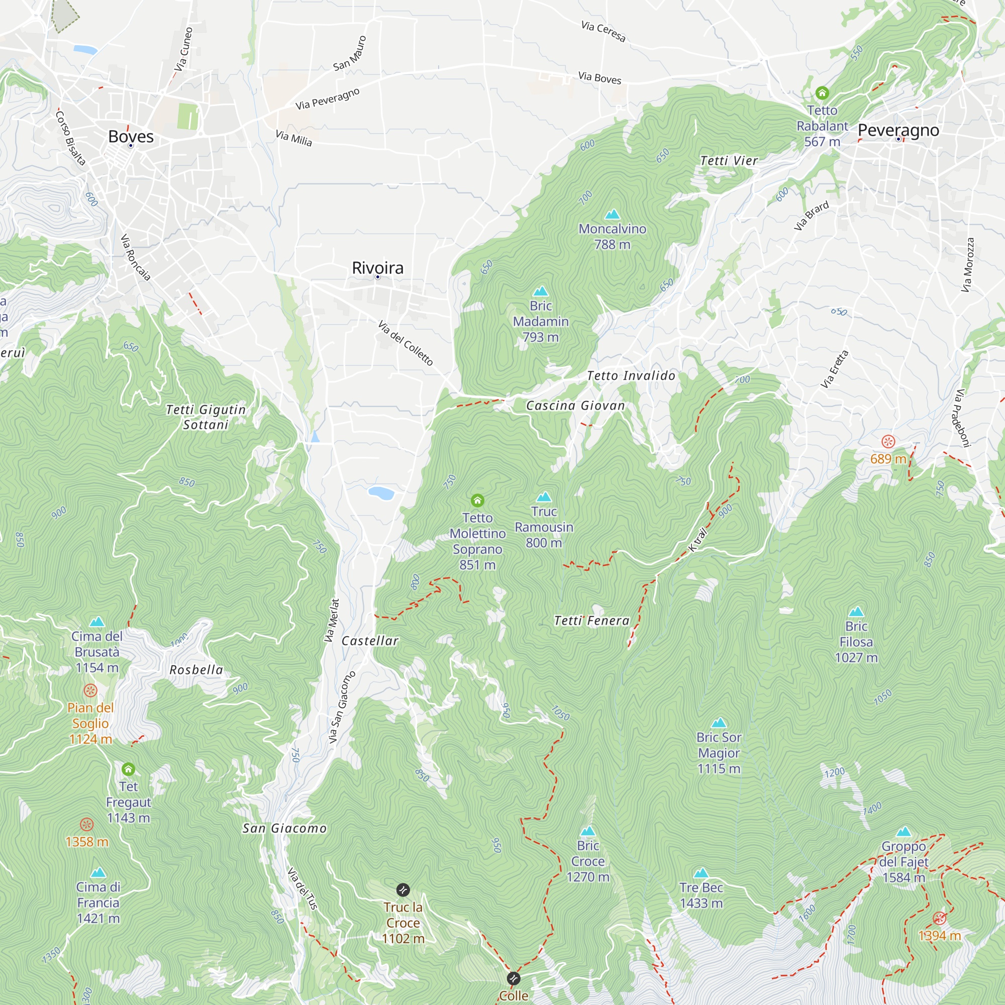 Tetto Sciolla map