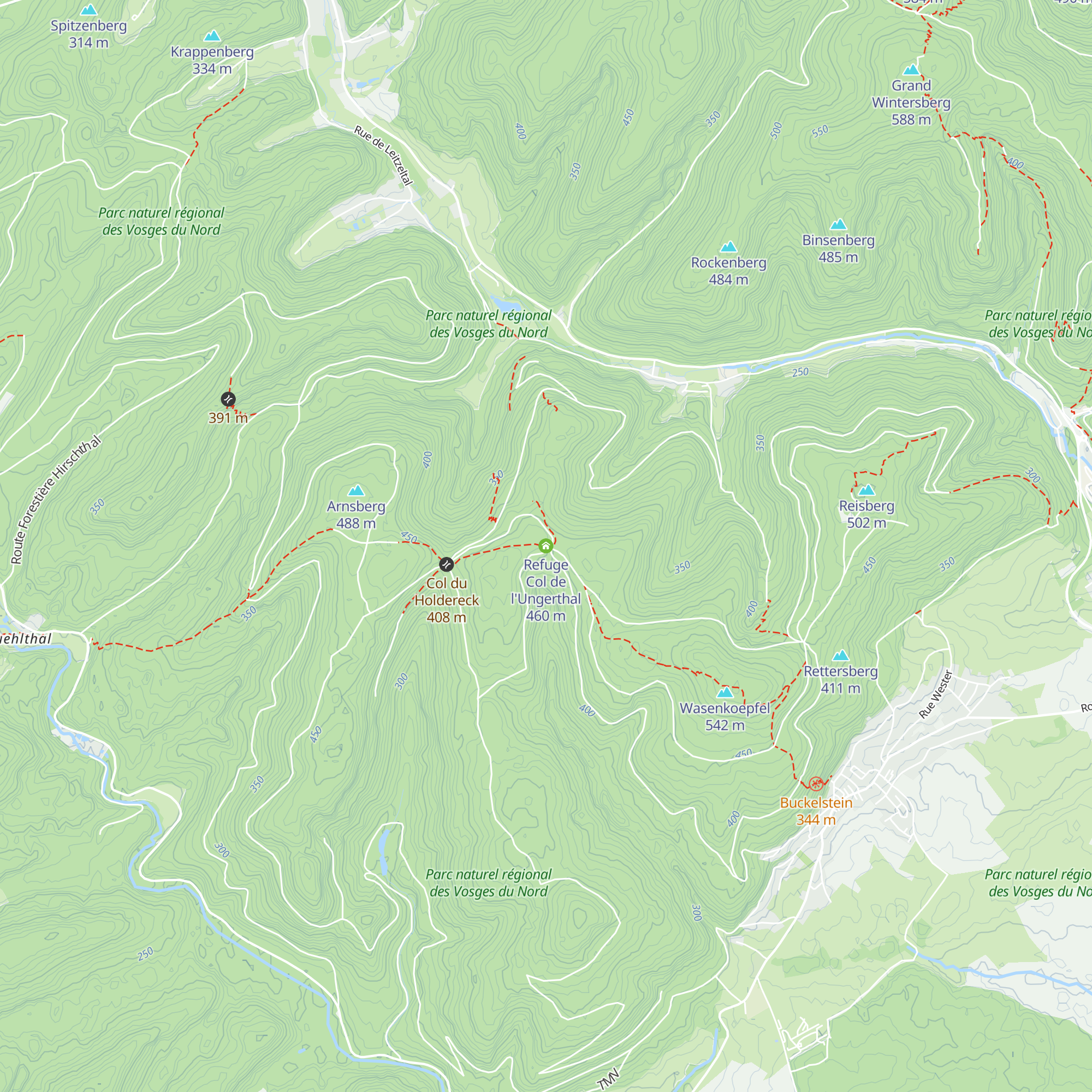Refuge Col de l'Ungerthal map