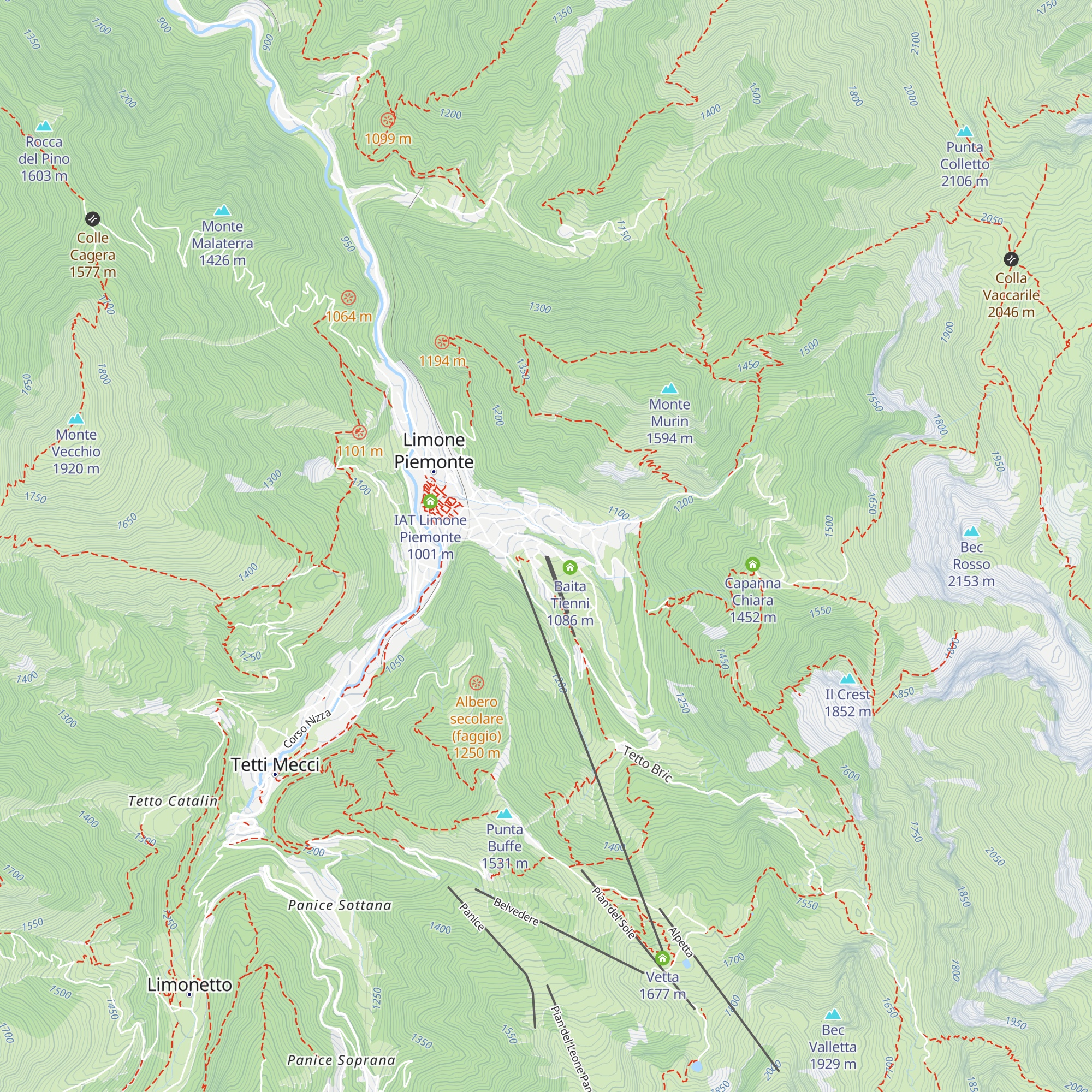 Chalet Sanremo map