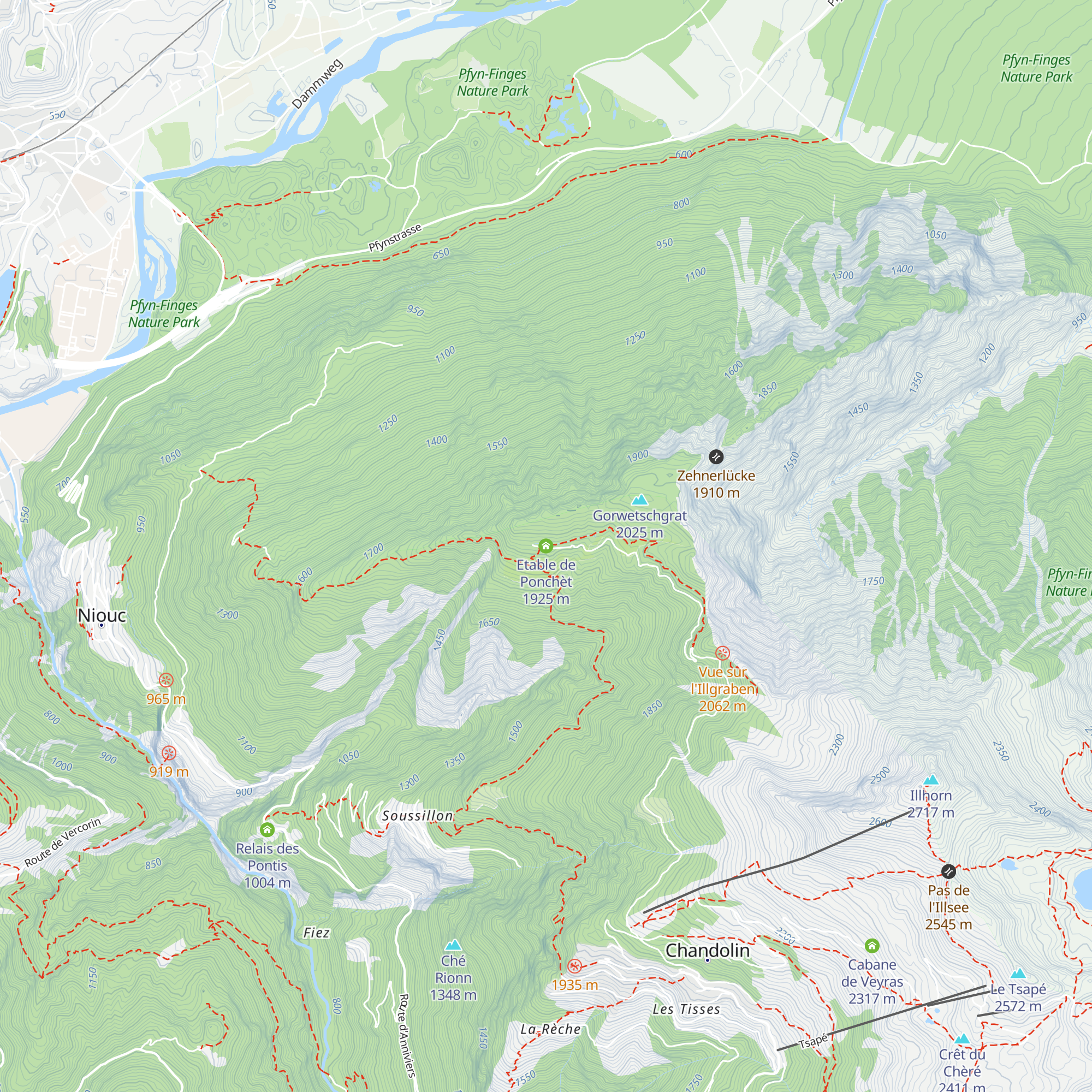 Etable de Ponchèt map