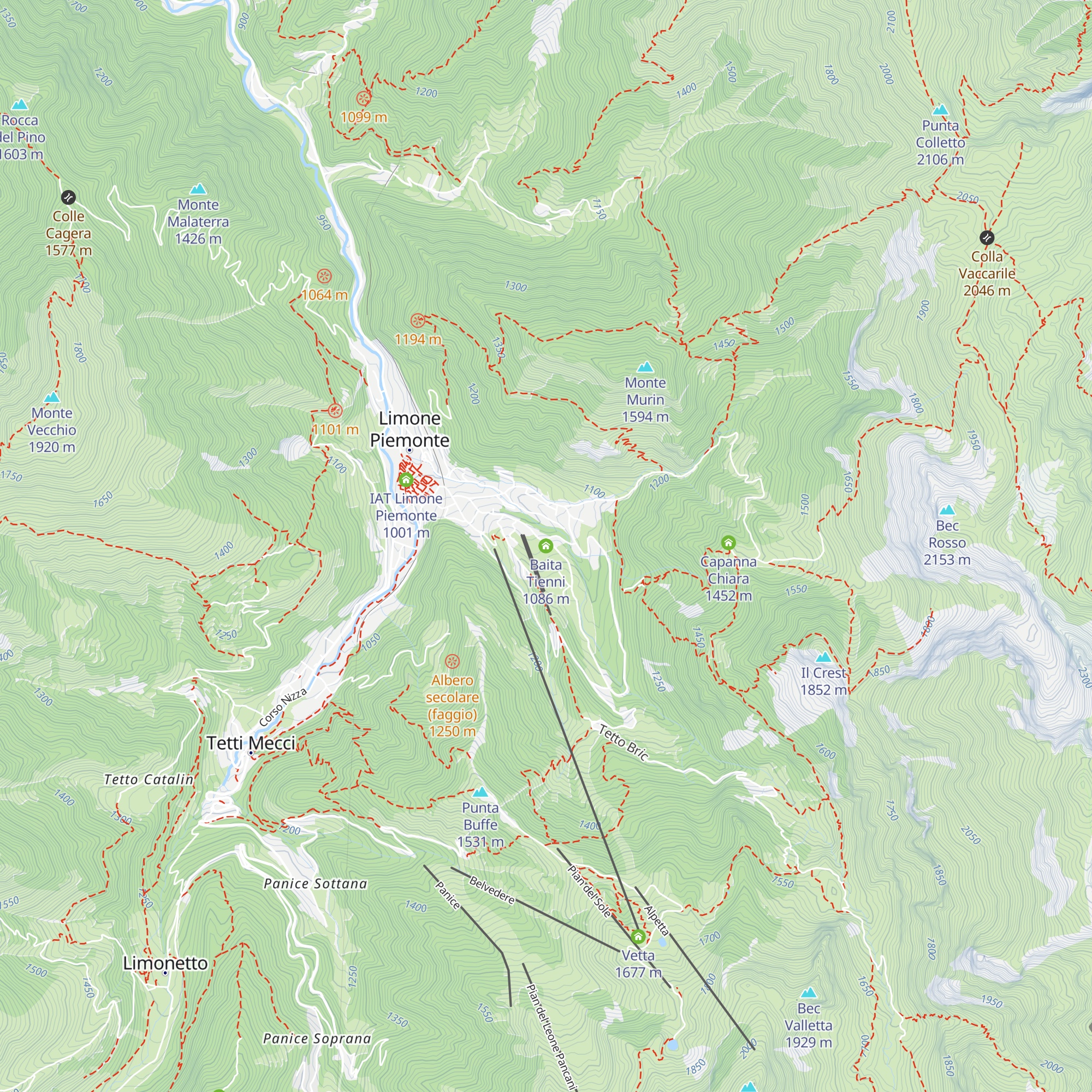 Baita Tienni map