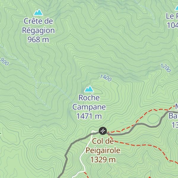 Map of Roche Campane
