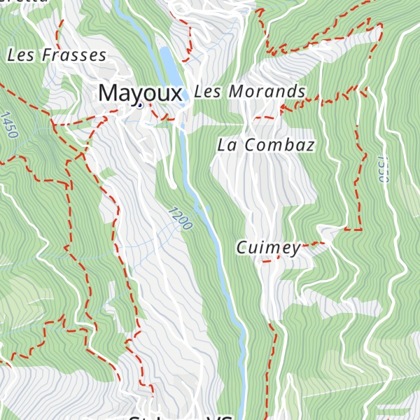 Map of Irlettaz
