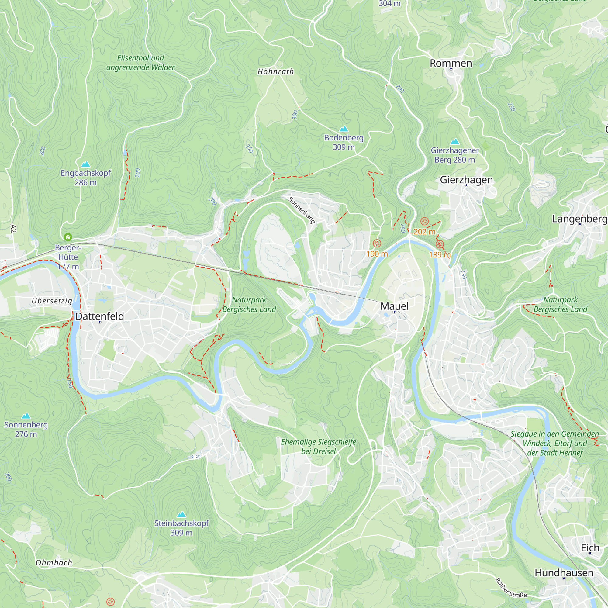 Besucherzentrum Naturregion Sieg map