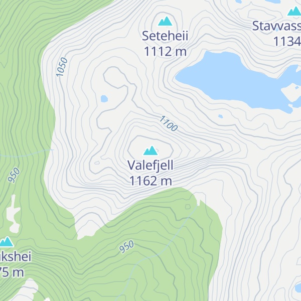 Map of Valefjell