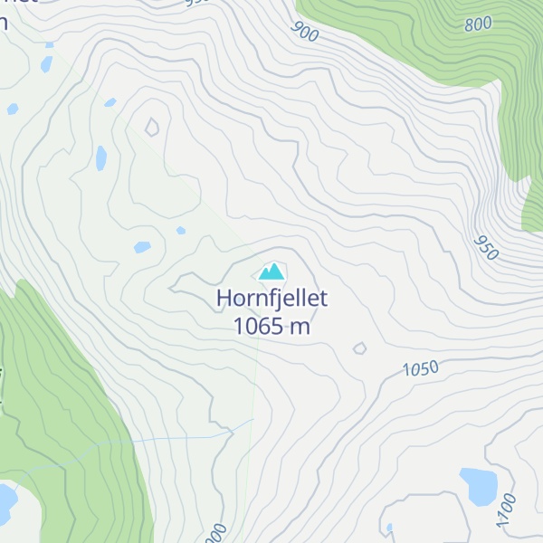 Map of Hornfjellet