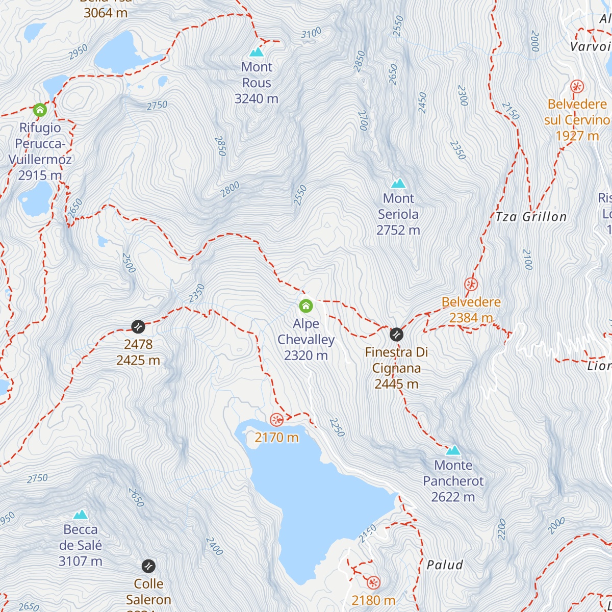 Alpe Chevalley map