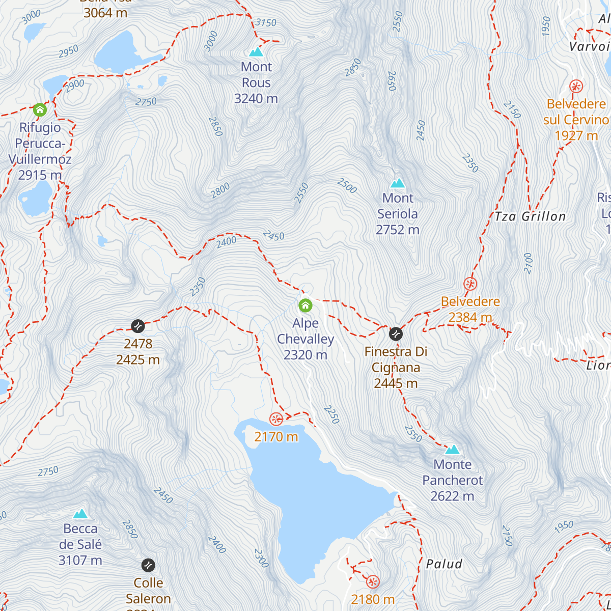 Alpe Chevalley map