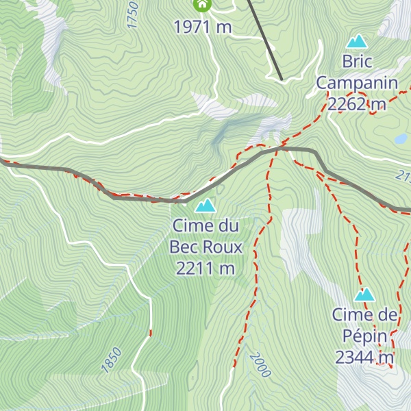 Map of Cime du Bec Roux