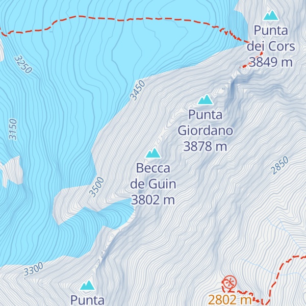 Map of Becca de Guin