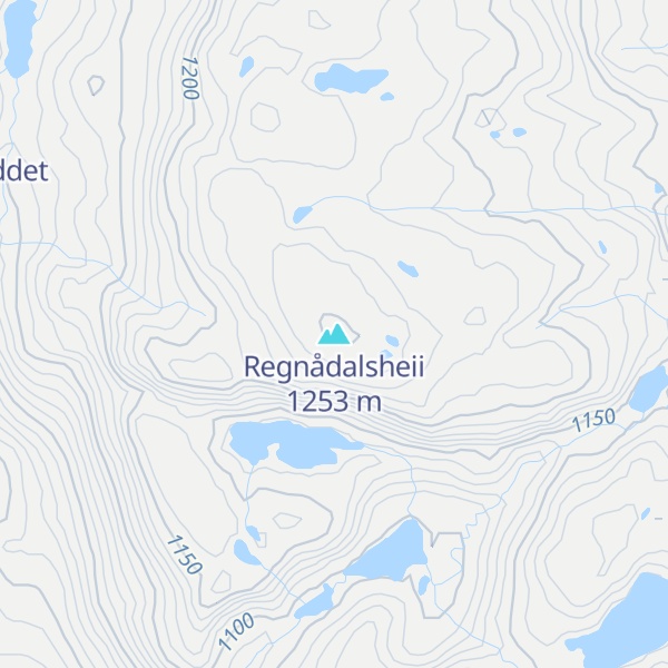 Map of Regnådalsheii