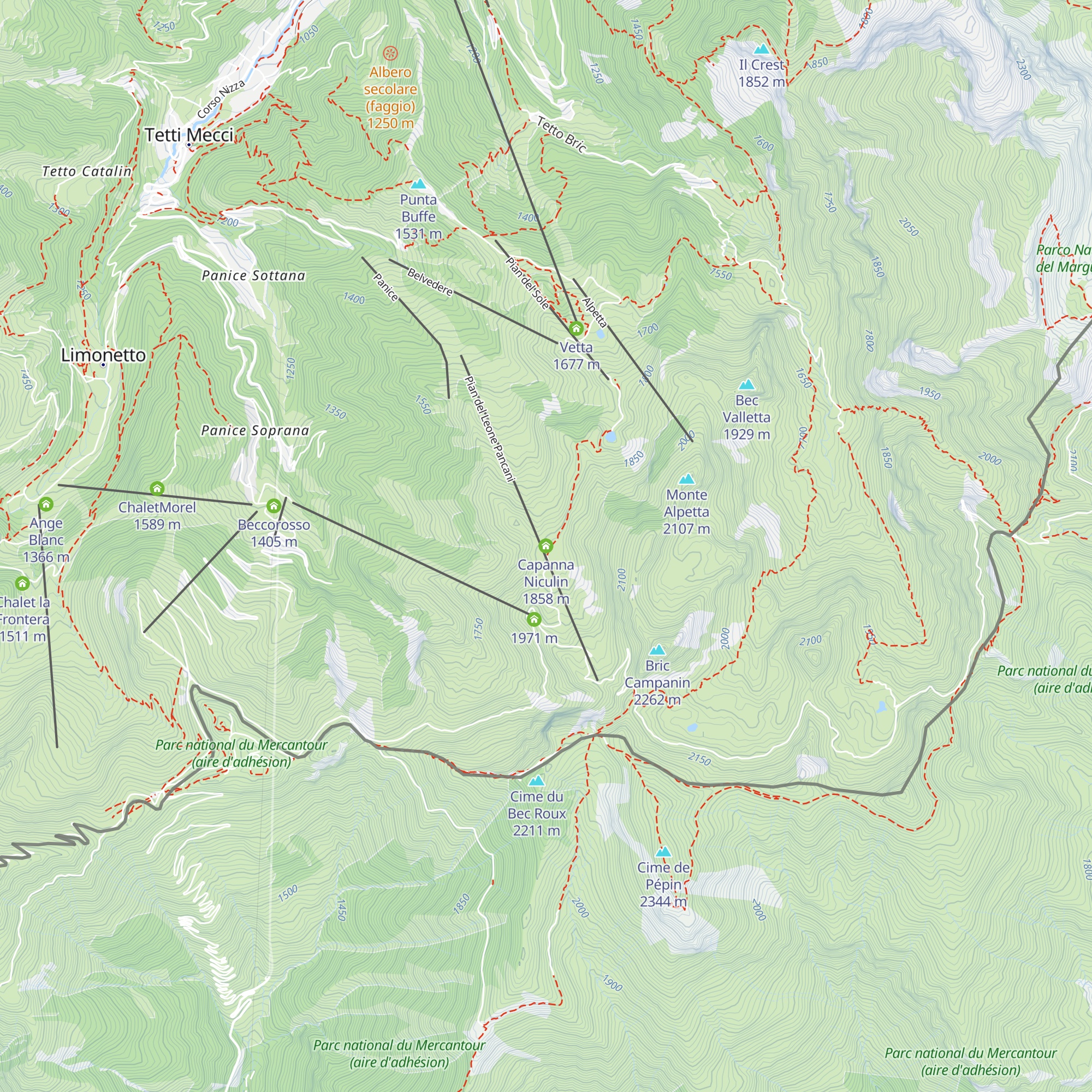 Capanna Niculin map