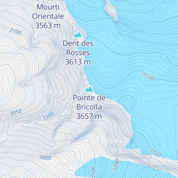 Map of Pointe de Bricolla