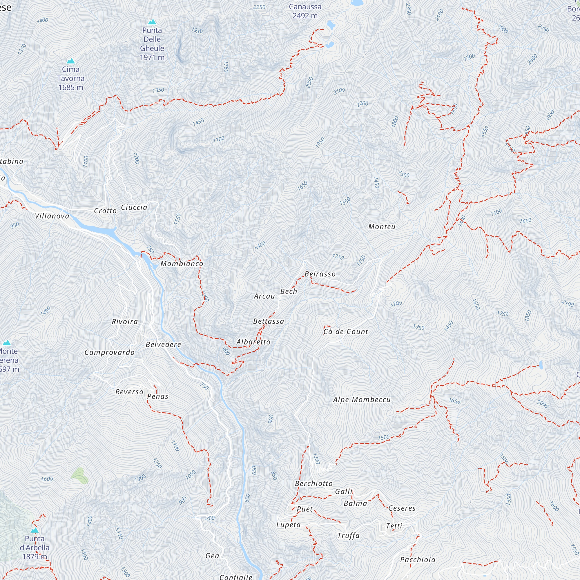 Bivacco Val Verdassa map
