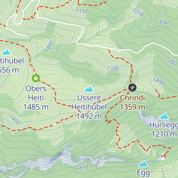 Map of Üssere Heitihubel