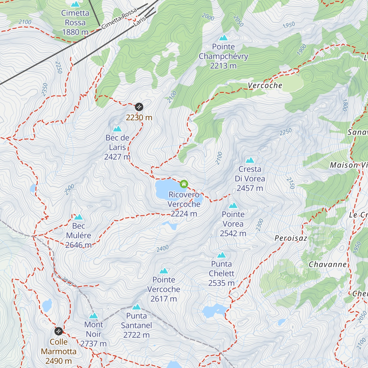 Ricovero Vercoche map