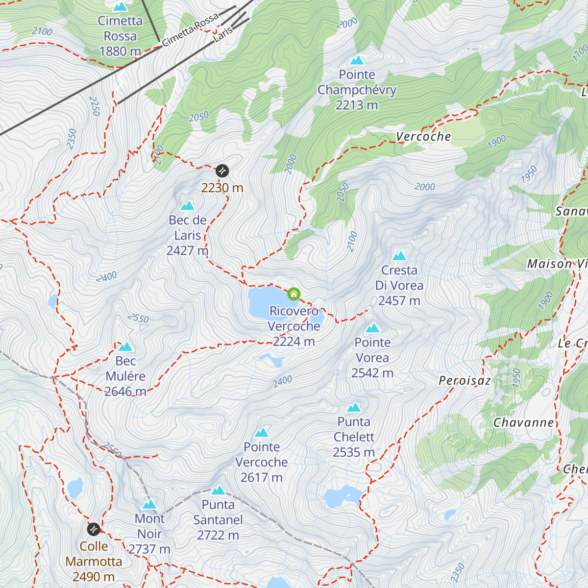 Ricovero Vercoche map