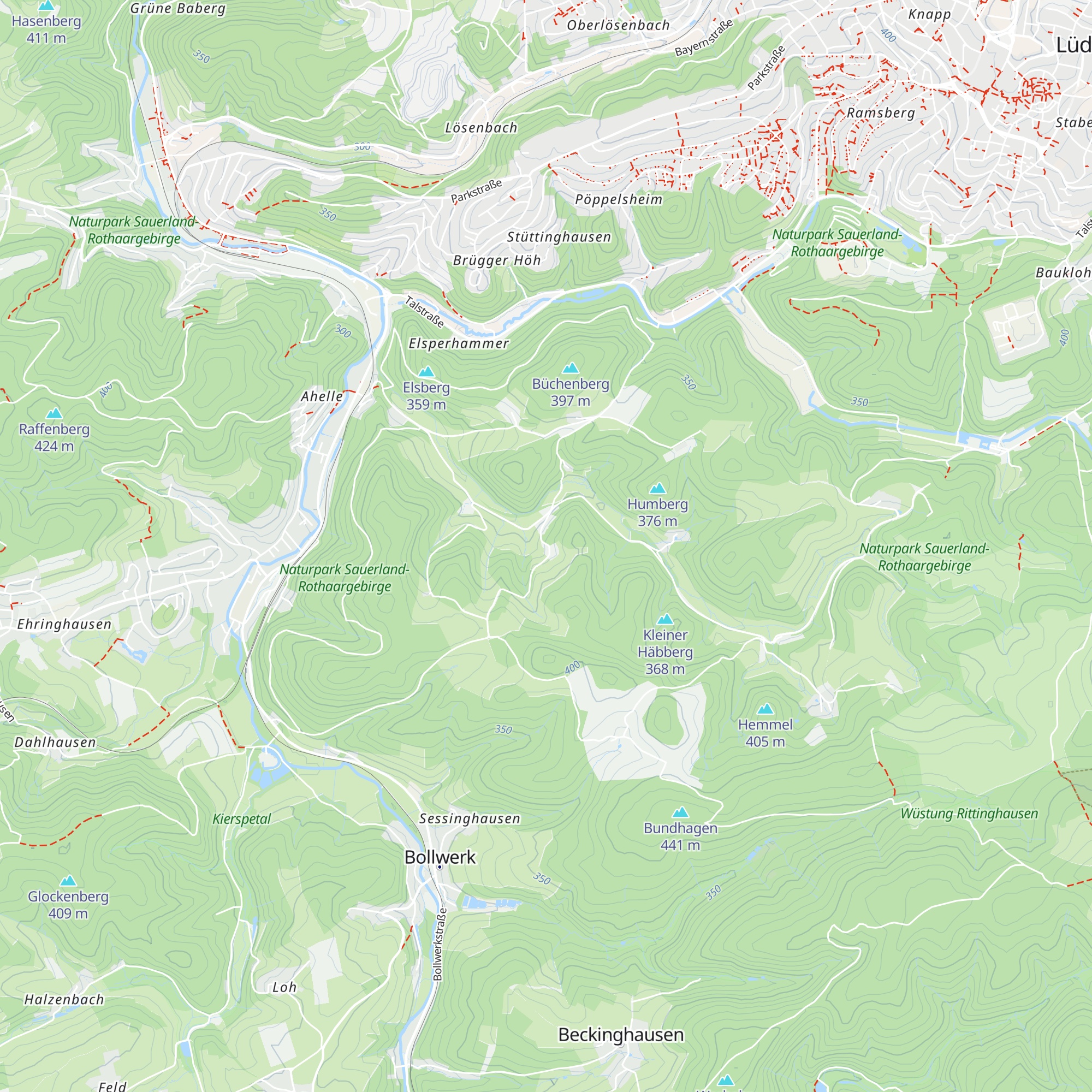 DAV-Hütte Tinghausen map