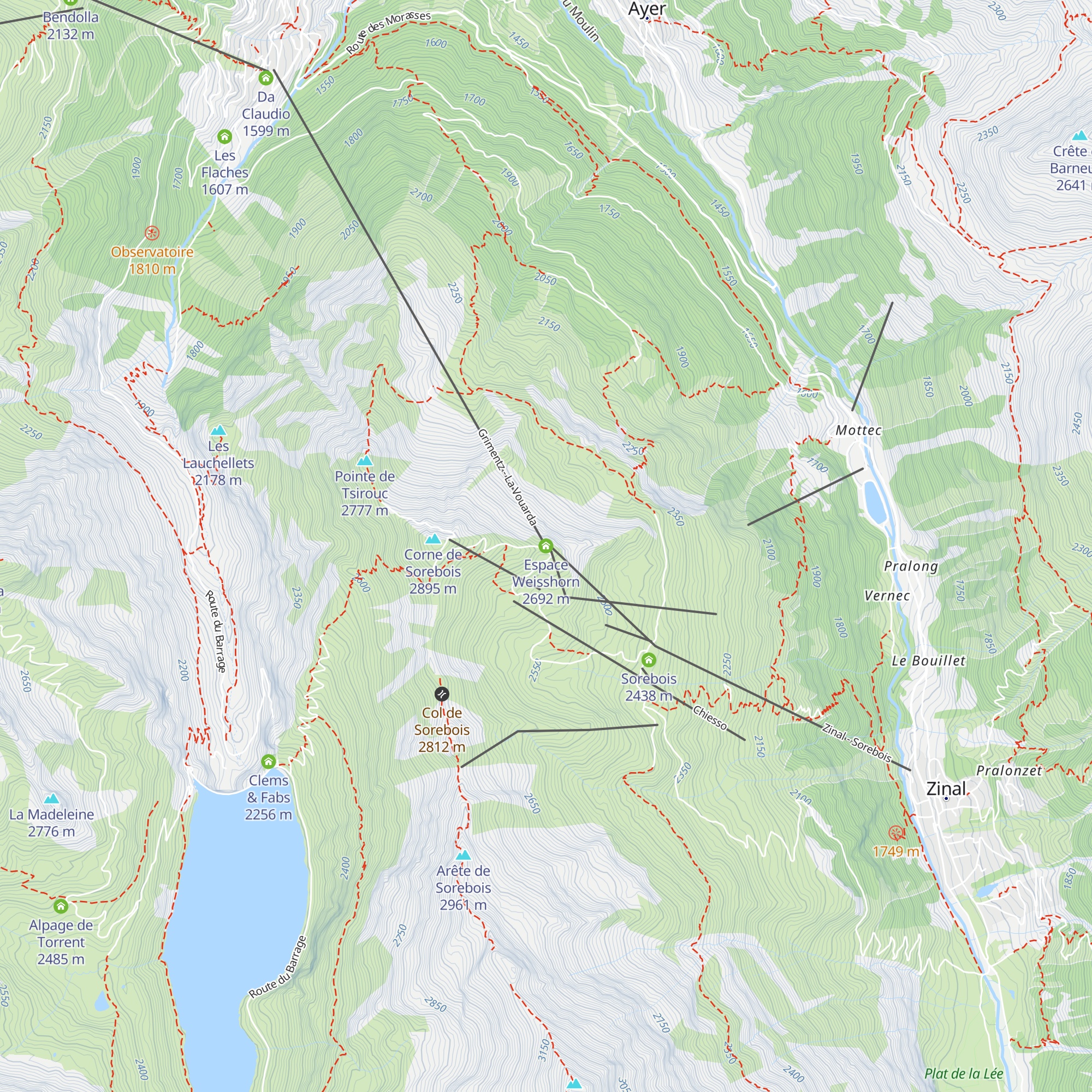 Espace Weisshorn map