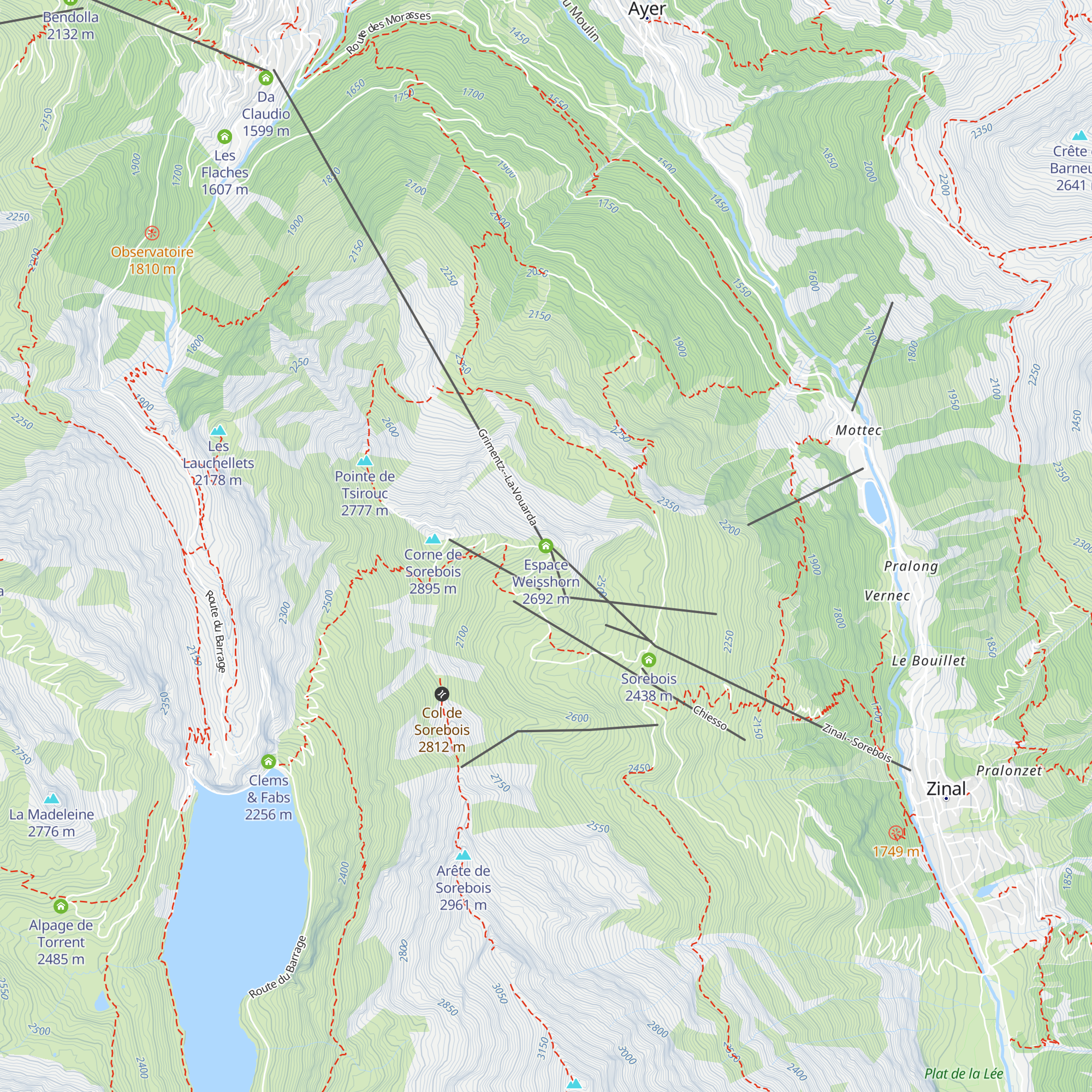 Espace Weisshorn map