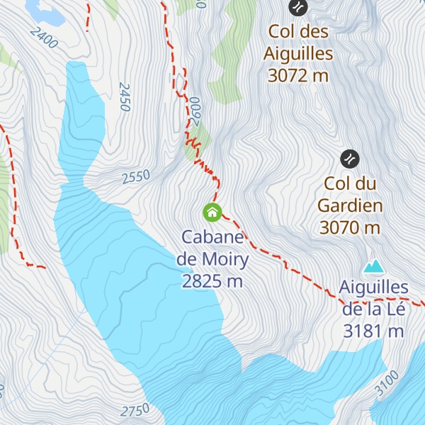 Map of Cabane de Moiry