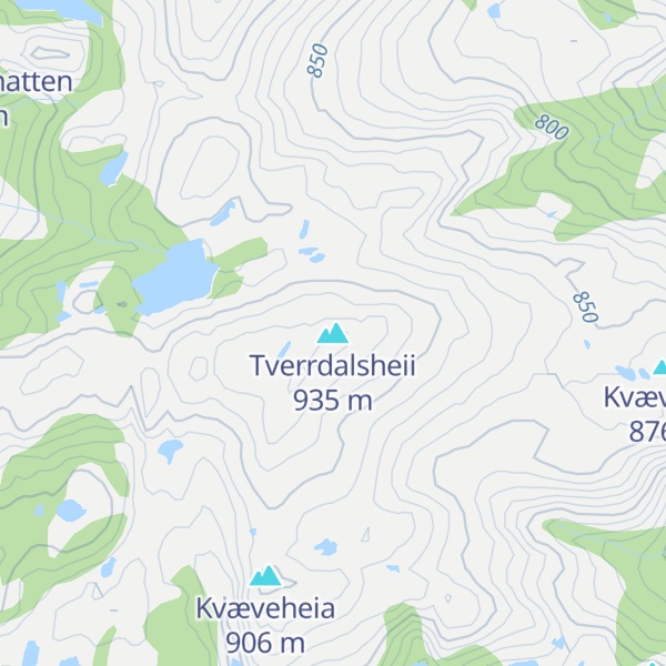 Map of Tverrdalsheii