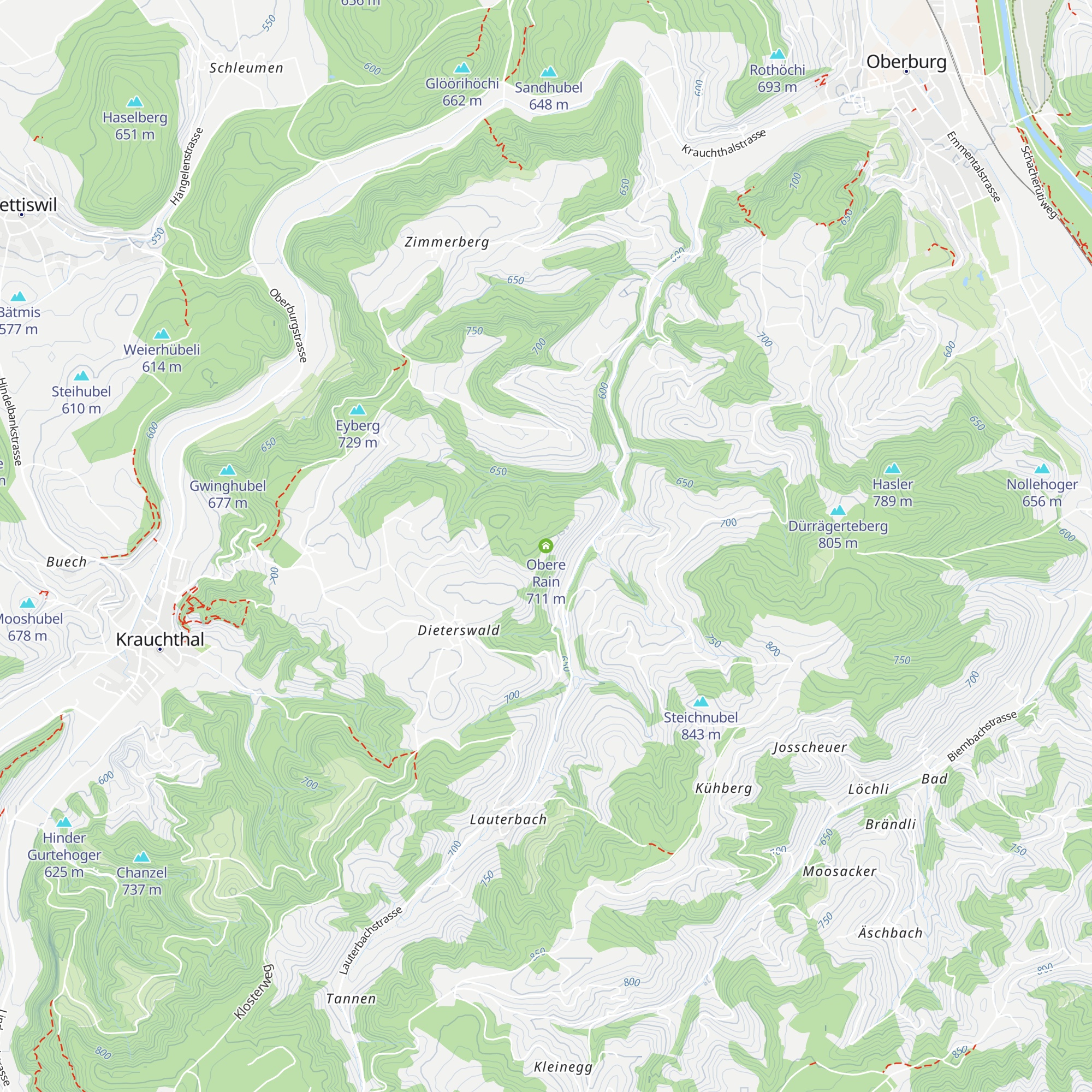 Obere Rain map