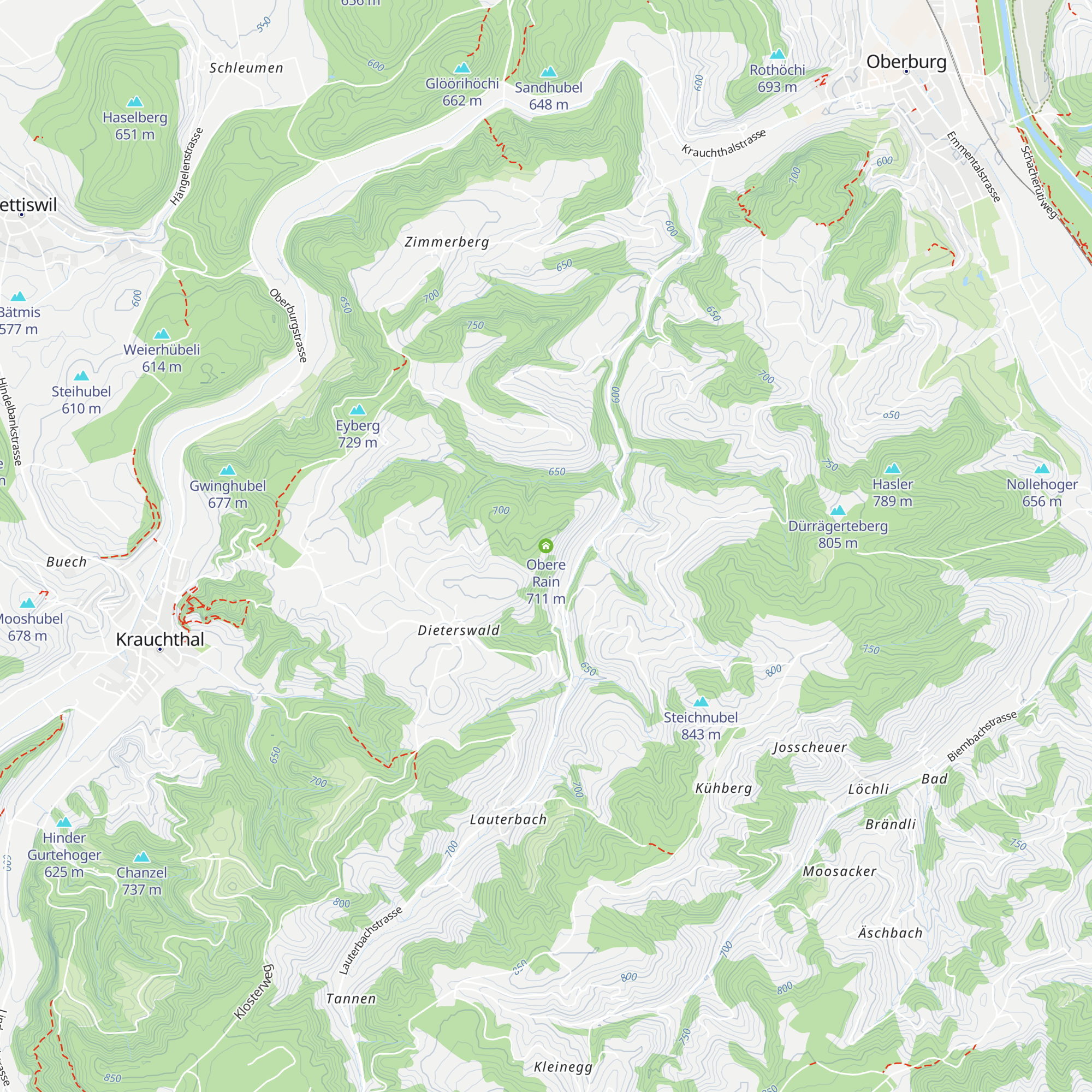 Obere Rain map