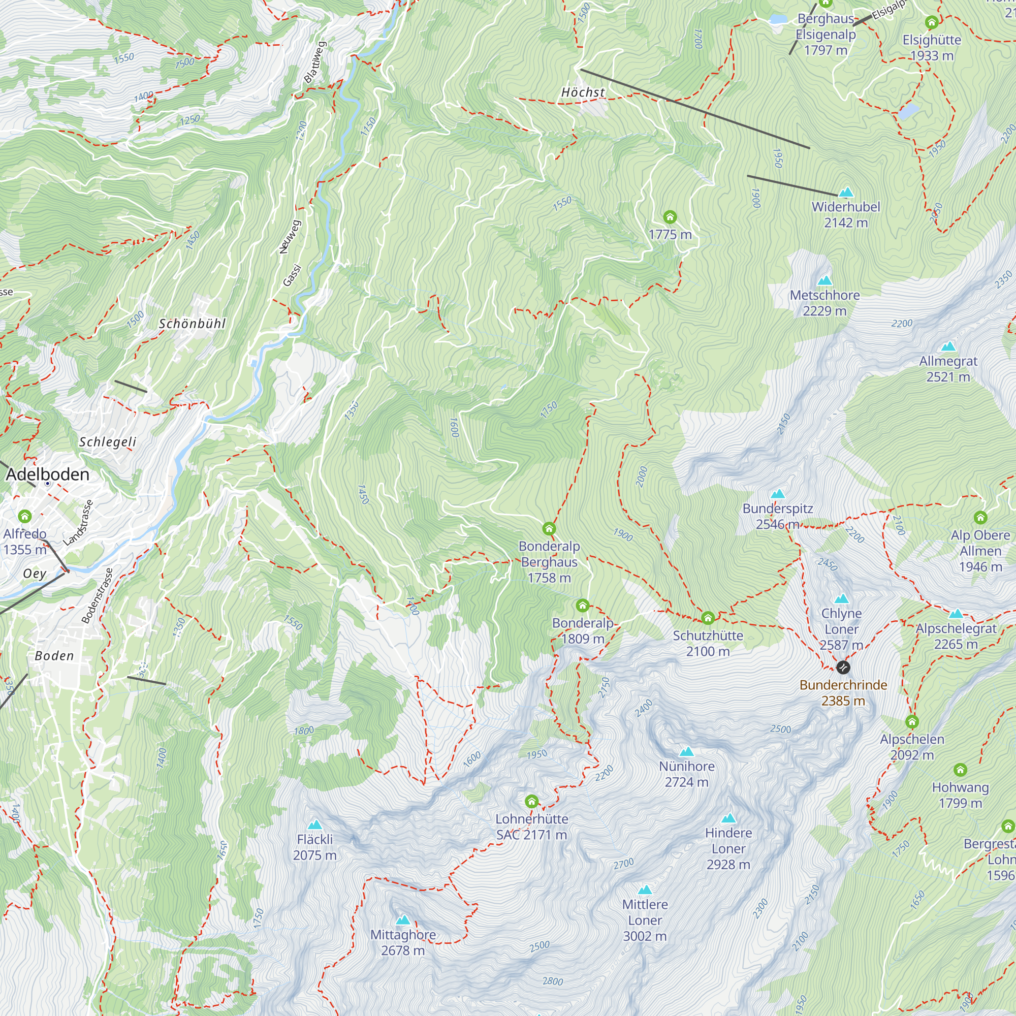 Bonderstübli map