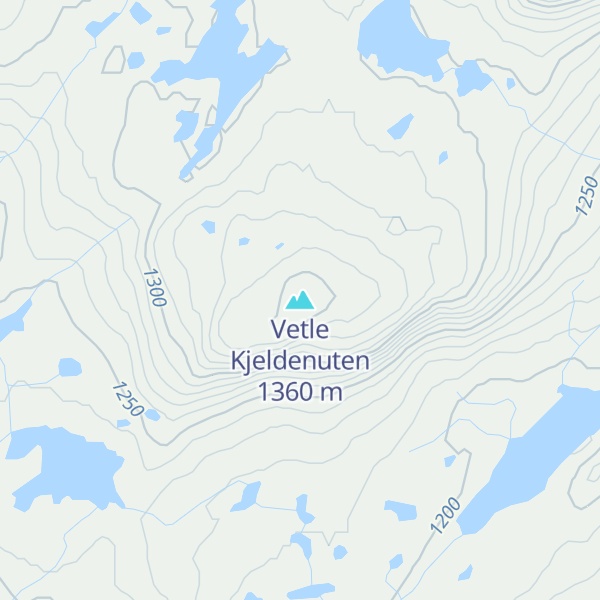 Map of Vetle Kjeldenuten