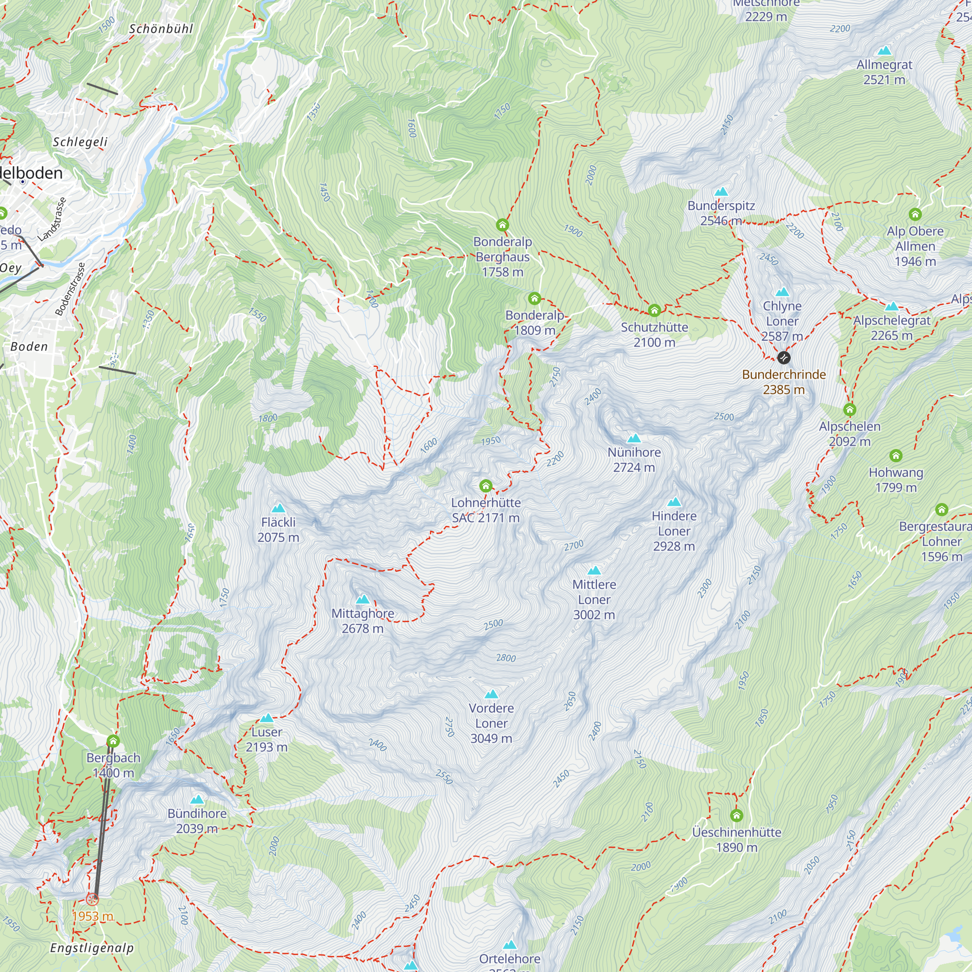 Lohnerhütte SAC map