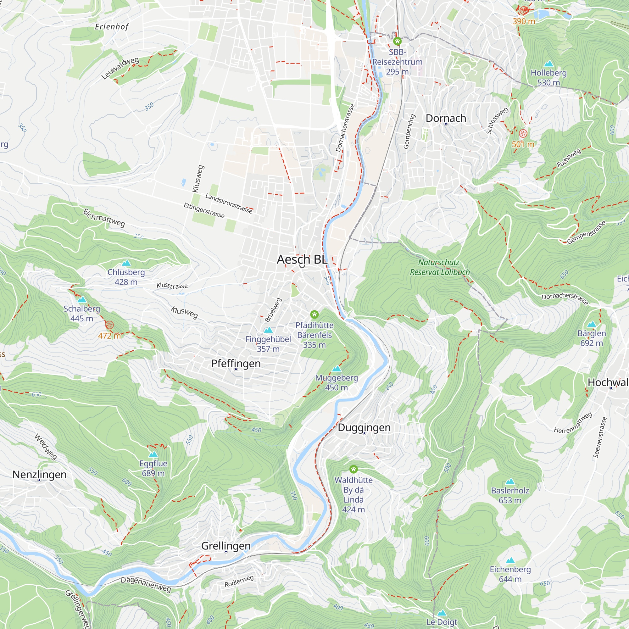Pfadihütte Bärenfels map