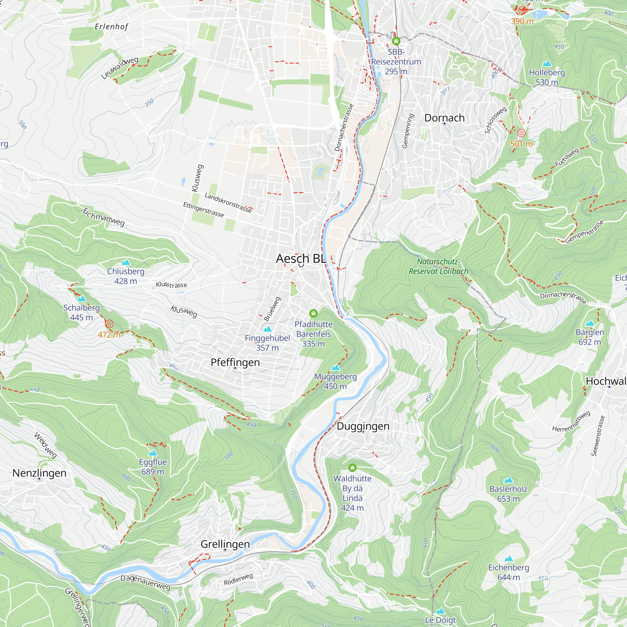 Pfadihütte Bärenfels map