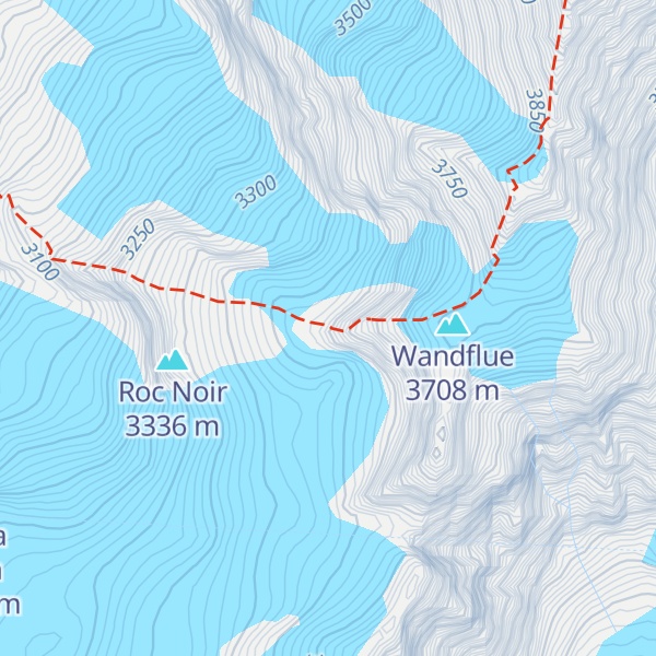 Map of Cabane de la Dent Blanche CAS