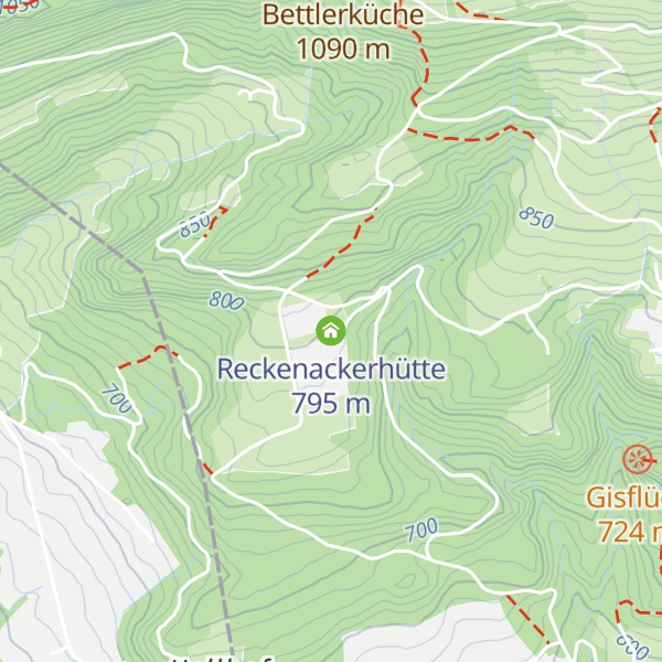 Map of Reckenackerhütte