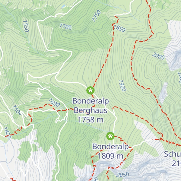 Map of Bonderalp Berghaus