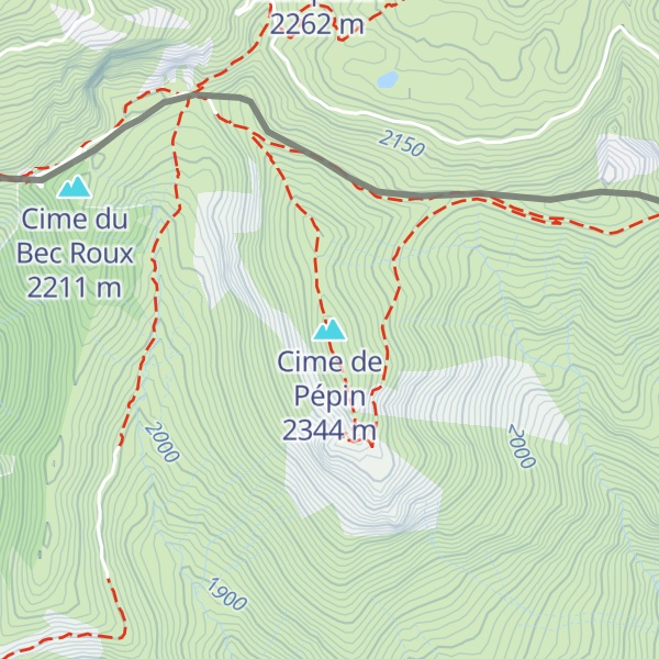 Map of Cime de Pépin