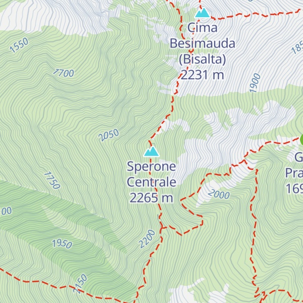 Map of Sperone Centrale