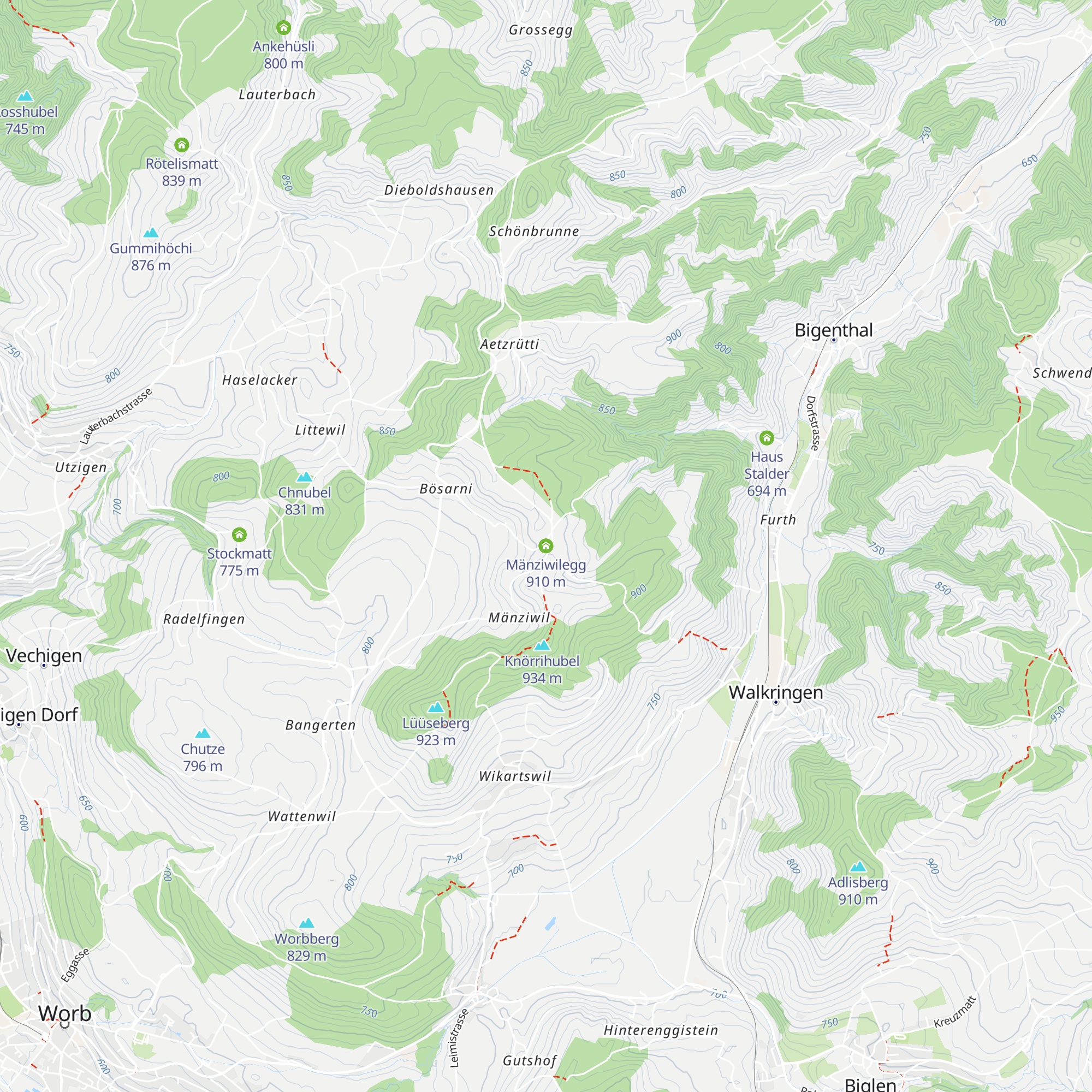 Mänziwilegg map