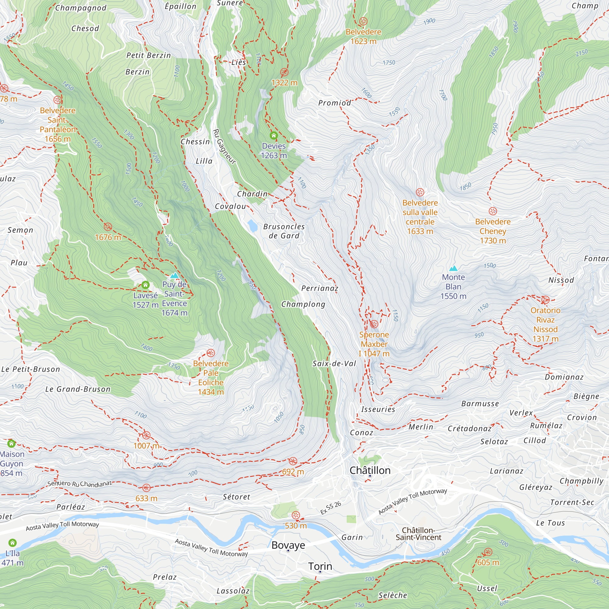 Cappella di Champlong map