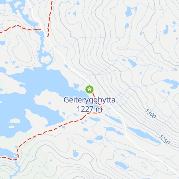 Map of Geiterygghytta