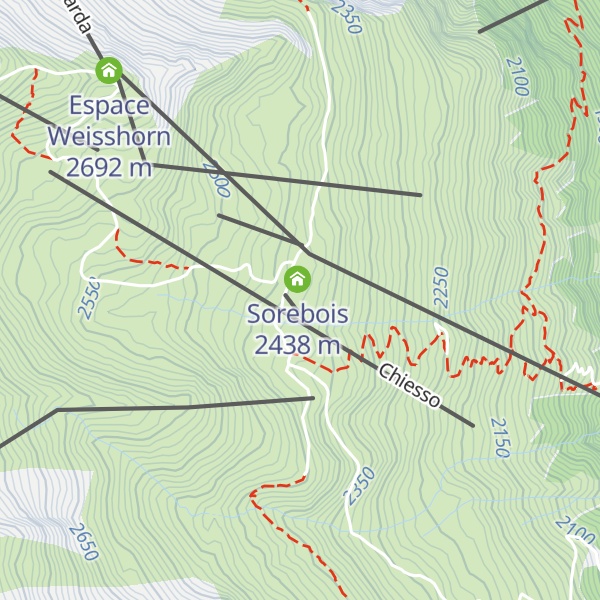 Map of Cabane de Sorebois