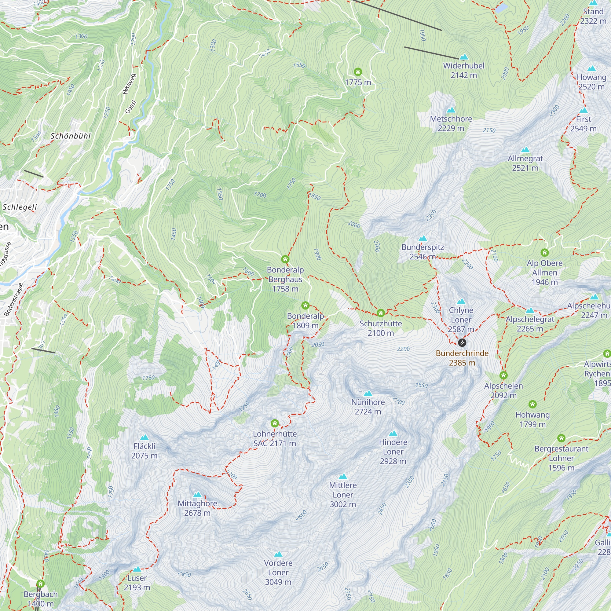 Bonderalp map