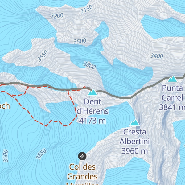 Map of Dent d'Hérens