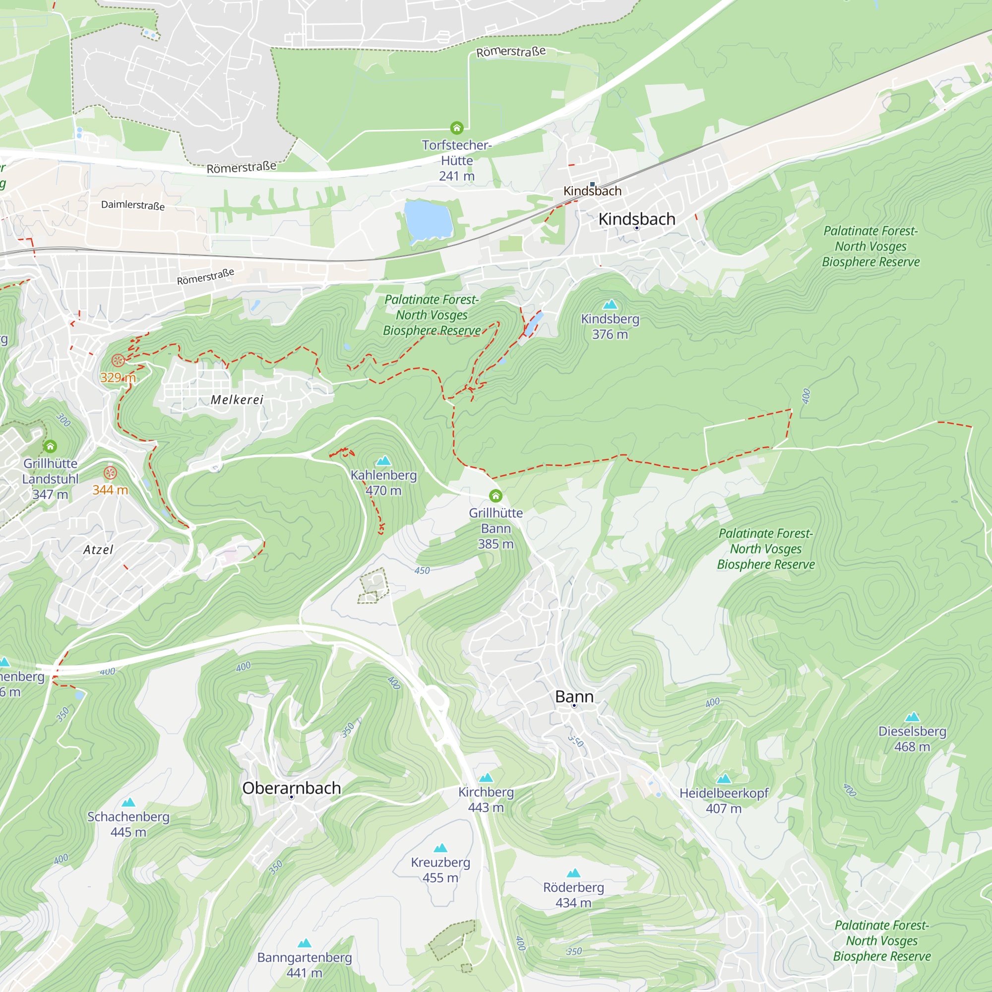Grillhütte Bann map