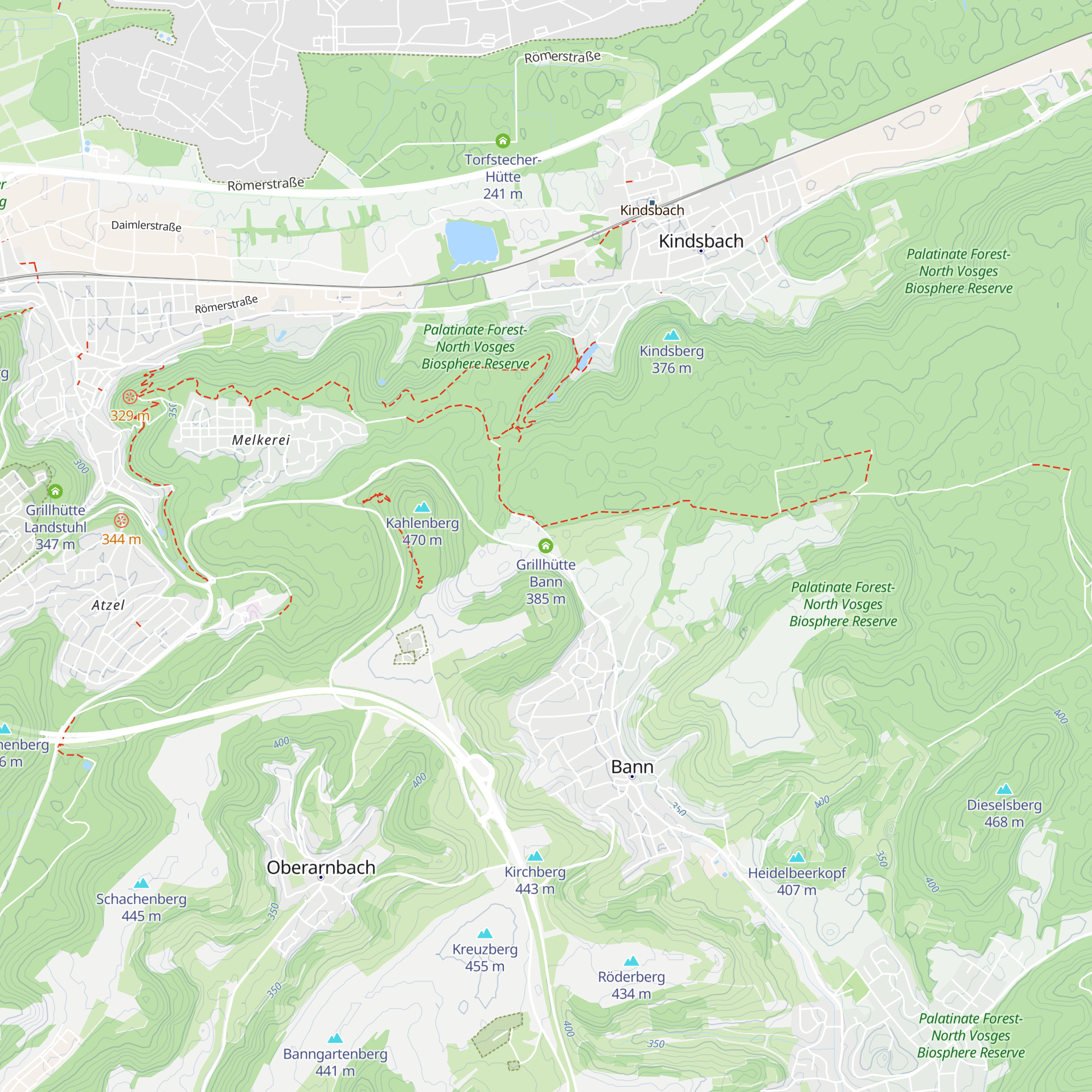 Grillhütte Bann map