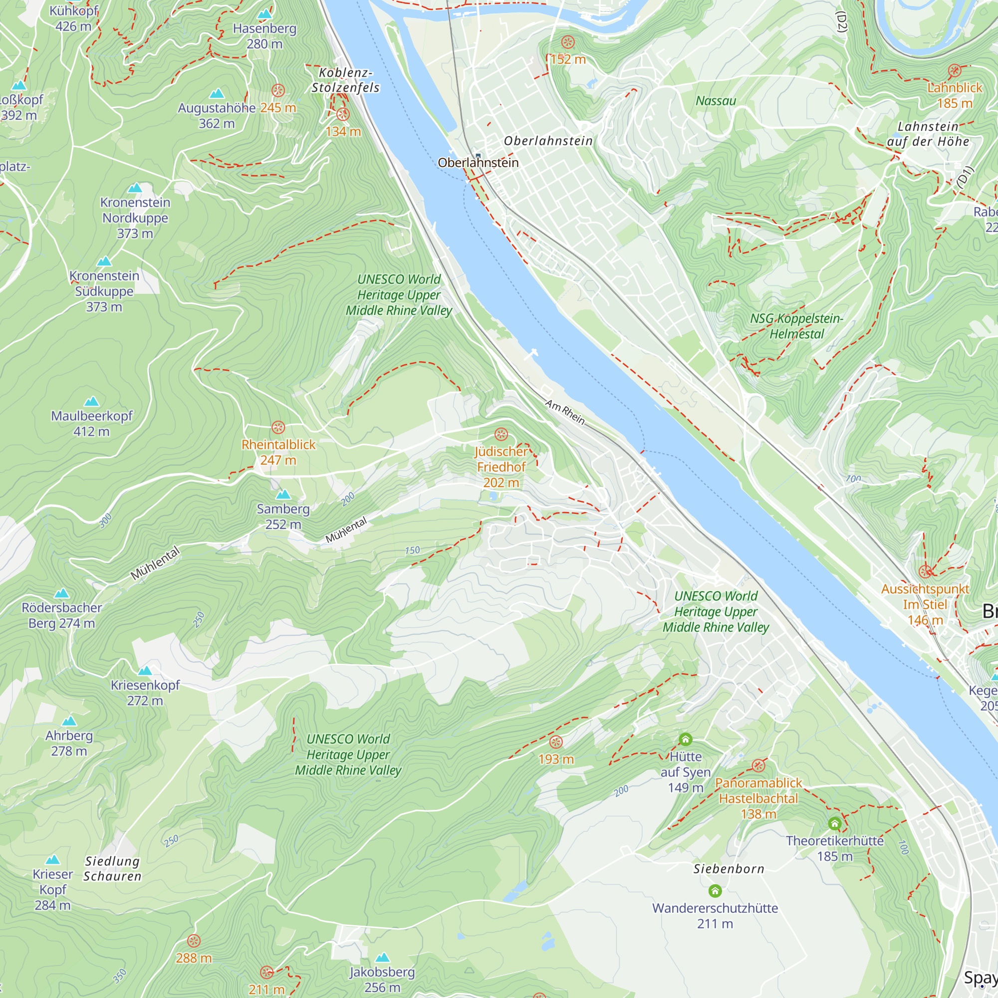 Grillhütte Rhens map