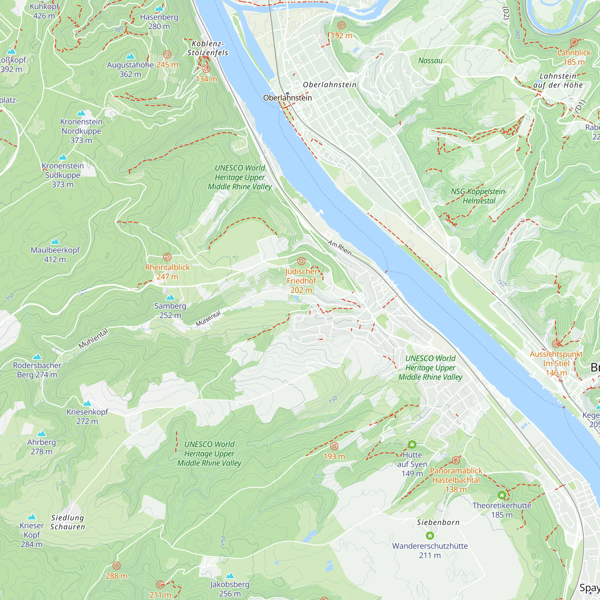 Grillhütte Rhens map